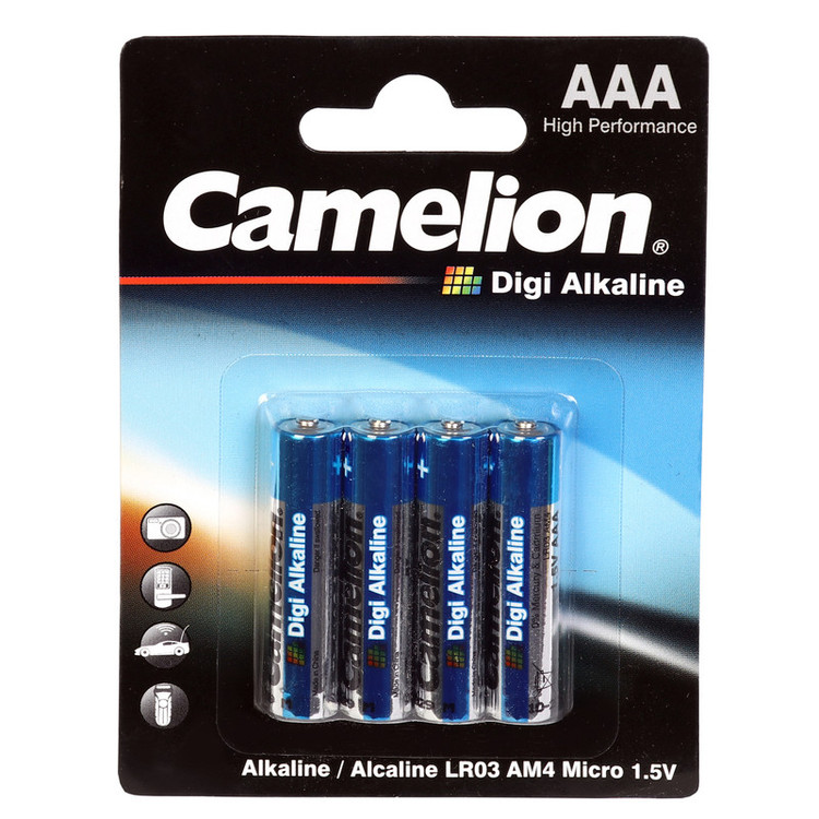 باتری نیم قلمی کملیون مدل DIGI Alkaline بسته 4 عددی