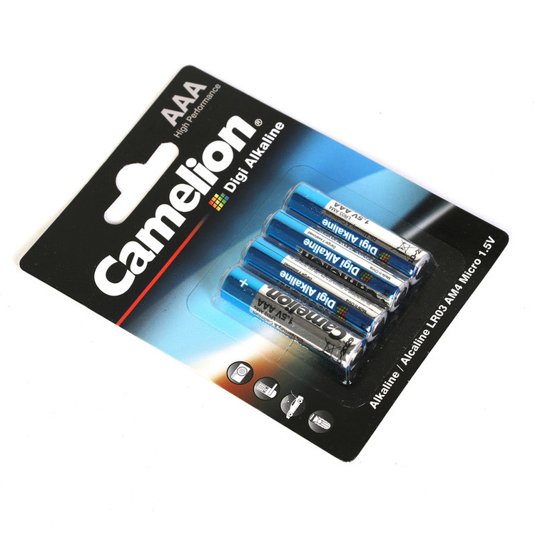 باتری نیم قلمی کملیون مدل DIGI Alkaline بسته 4 عددی