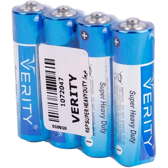 باتری قلمی وریتی بسته ۴ عددی مدل Super Heavy Duty