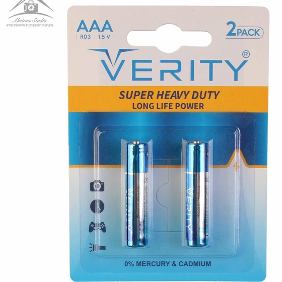 باتری نیم قلمی وریتی مدل R6P بسته ۲ عددی Super Heavy Duty