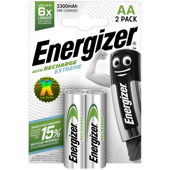 باتری قلمی قابل شارژ انرجایزر مدل ACCU RECHARGE EXTREME 2300 mAh بسته دو عددی