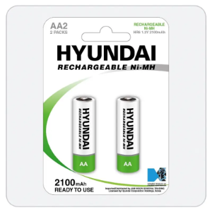 باتری قلمی شارژی هیوندای (Hyundai) ظرفیت 2100 میلی‌آمپر ساعت