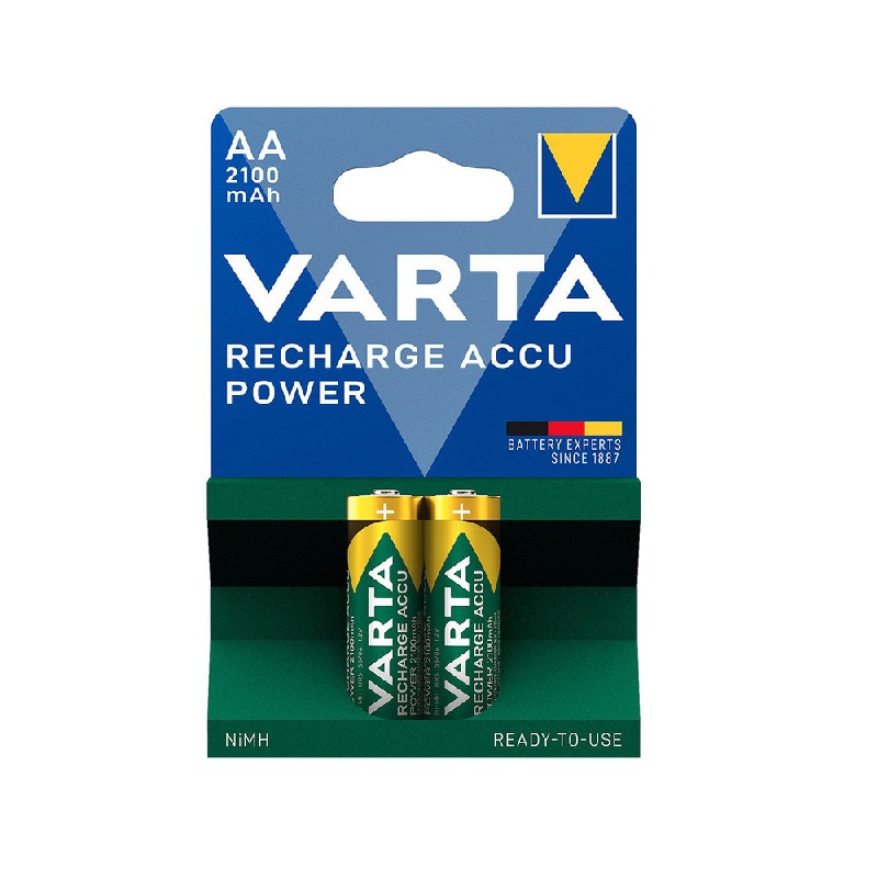 باتری قلمی قابل شارژ وارتا مدل accus 2100 بسته دو عددی