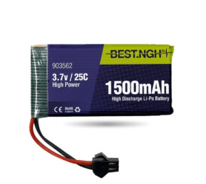 باتری لیتیوم پلیمر پروازی BEST NGH مدل 903562 – ظرفیت 1500mAh با نرخ دشارژ 25C
