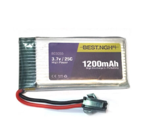 باتری لیتیوم پلیمر پروازی BEST NGH مدل 803055 – ظرفیت 1200 میلی‌آمپر (3.7 ولت)
