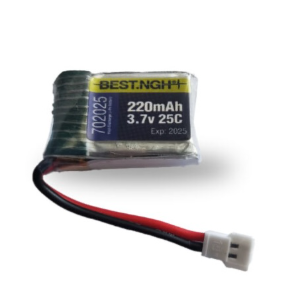 باتری لیتیوم پلیمر پروازی BEST مدل 702025 – ظرفیت 220 میلی‌آمپر (3.7 ولت)