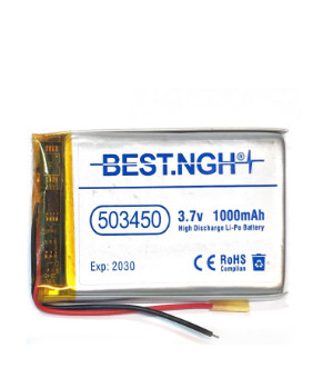 باتری لیتیوم پلیمر BEST NGH مدل 503450 – ظرفیت 1000 میلیآمپر (3.7 ولت)