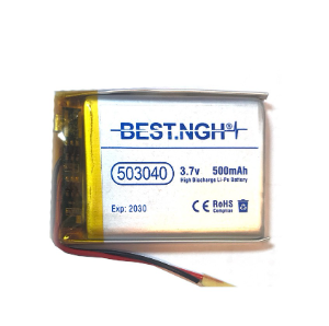 باتری لیتیوم پلیمر BEST NGH مدل 503040 – ظرفیت 500 میلی‌آمپر (3.7 ولت)