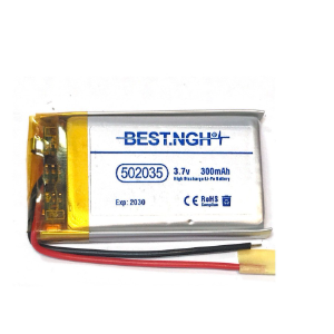باتری لیتیوم پلیمر BEST NGH مدل 502035 – ظرفیت 300 میلی‌آمپر (3.7 ولت)