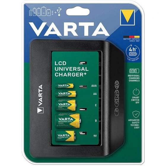 شارژر باتری وارتا مدل LCD UNIVERSAL CHARGER