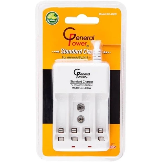 شارژر باتری جی پی مدل GC406W چهار تایی