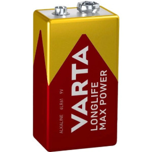 باتری کتابی ۹ ولت وارتا (Varta) مدل Longlife Max Power (آلکالاین)