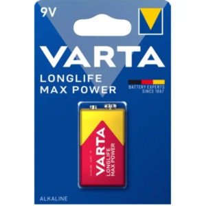 باتری کتابی ۹ ولت وارتا (Varta) مدل Longlife Max Power (آلکالاین)