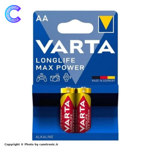 باتری قلمی وارتا (Varta) مدل Longlife Max Power سایز AA – بسته ۲ عددی (آلکالاین)