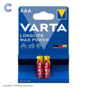 باتری نیمقلمی وارتا (Varta) مدل Longlife Max Power سایز AAA – بسته ۲ عددی