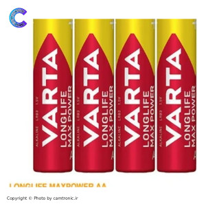 باتری قلمی وارتا (Varta) مدل Longlife Max Power سایز AA – بسته ۴ عددی (آلکالاین)