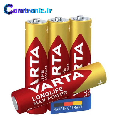باتری قلمی وارتا (Varta) مدل Longlife Max Power سایز AA – بسته ۴ عددی (آلکالاین)
