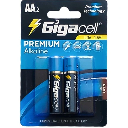 باتری قلمی گیگاسل مدل Premium Alkaline بسته ۲ عددی